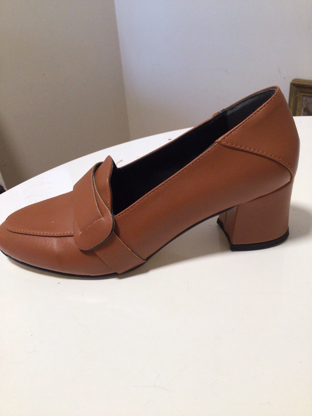 Women's Brown Loafer Heels - photo 4