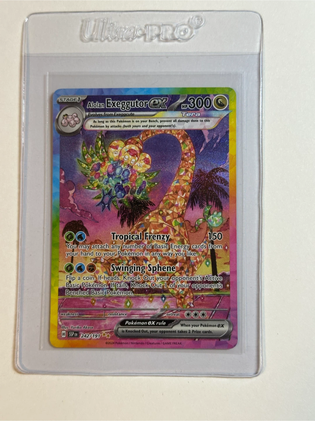 Pokemon Alolan Exeggutor EX Trading Card 242/191