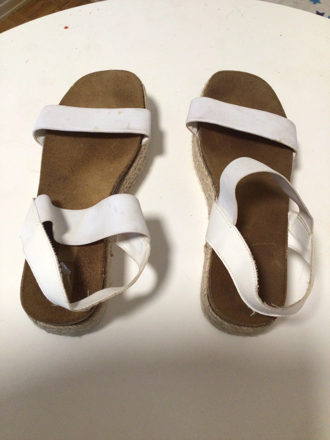 White Espadrille Platform Sandals