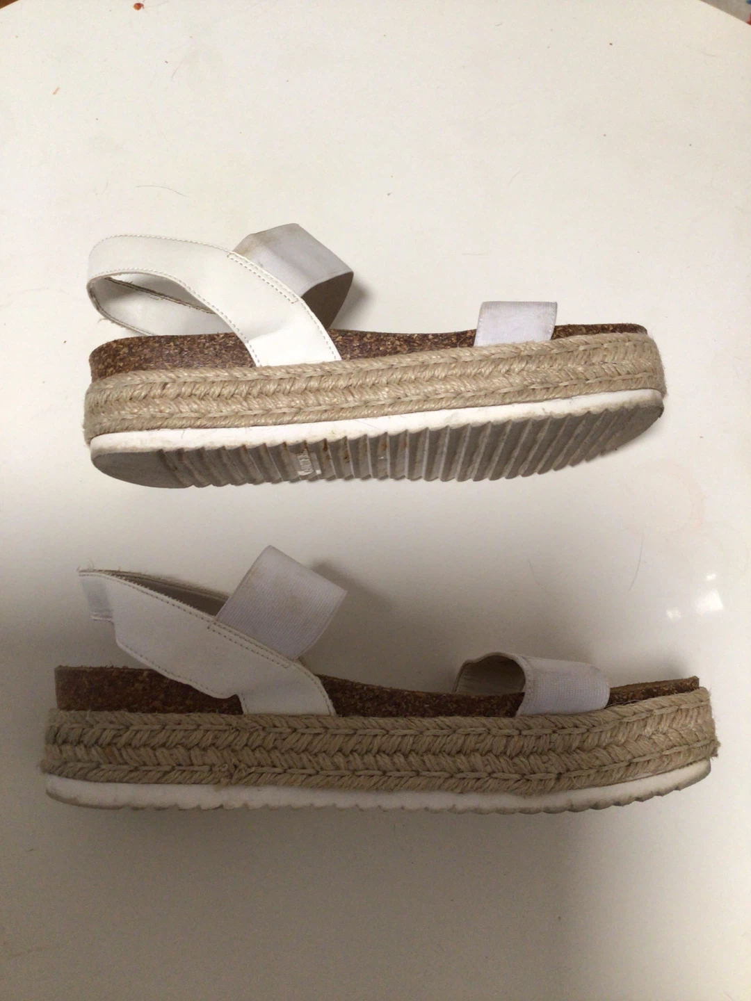 White Espadrille Platform Sandals - photo 2