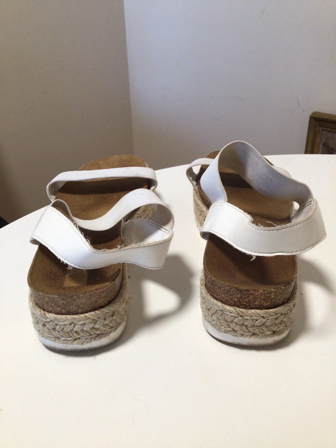 White Espadrille Platform Sandals - photo 3