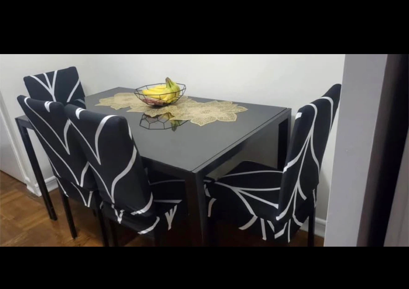 Black Dining Table with 4 Chairs - photo 2