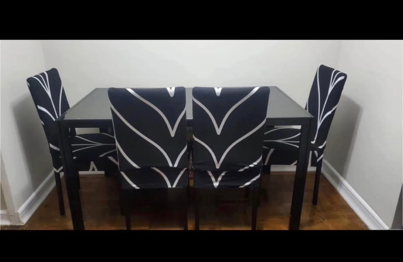 Black Dining Table with 4 Chairs - photo 3