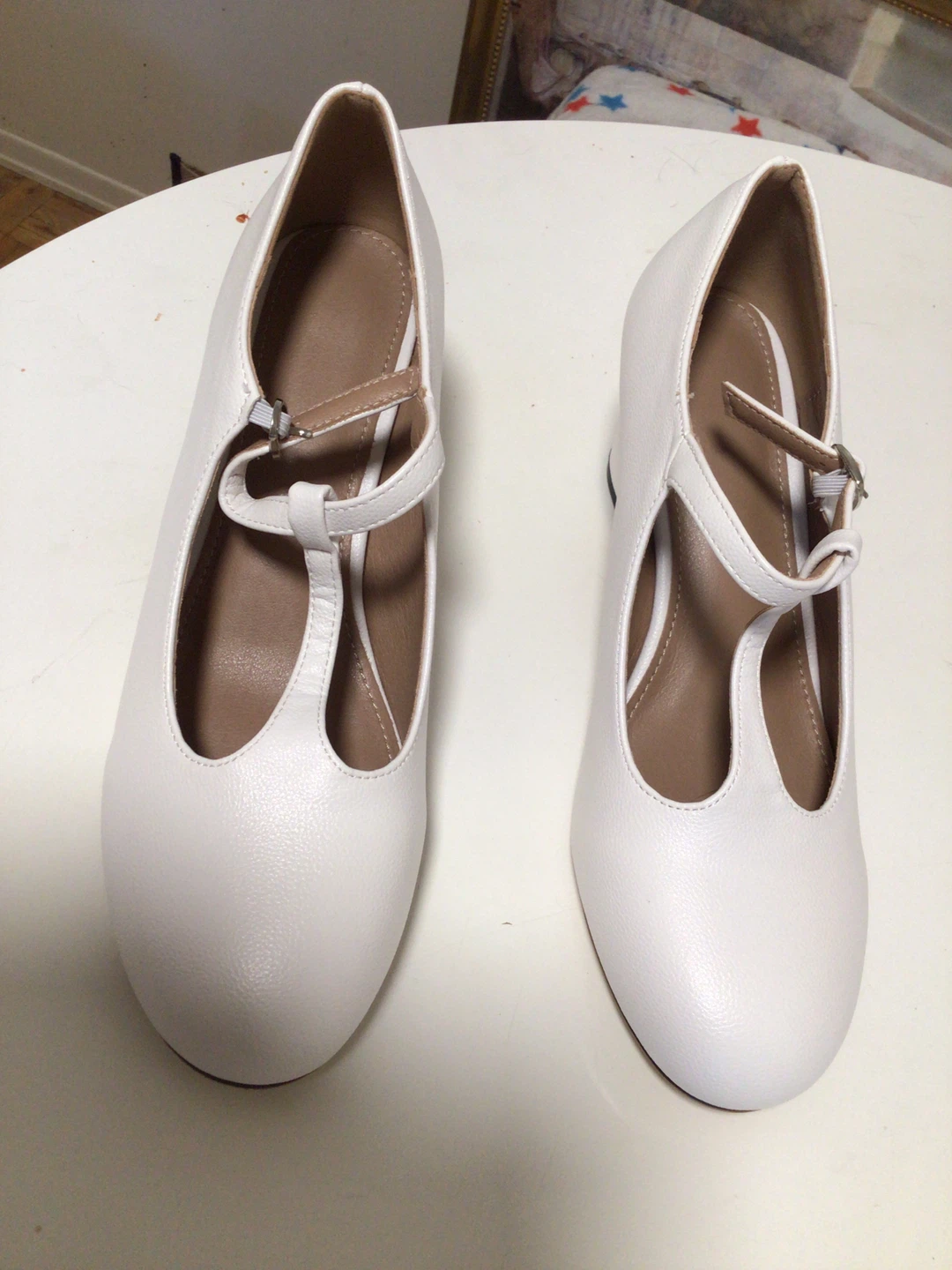 White T-Strap Heels - photo 3