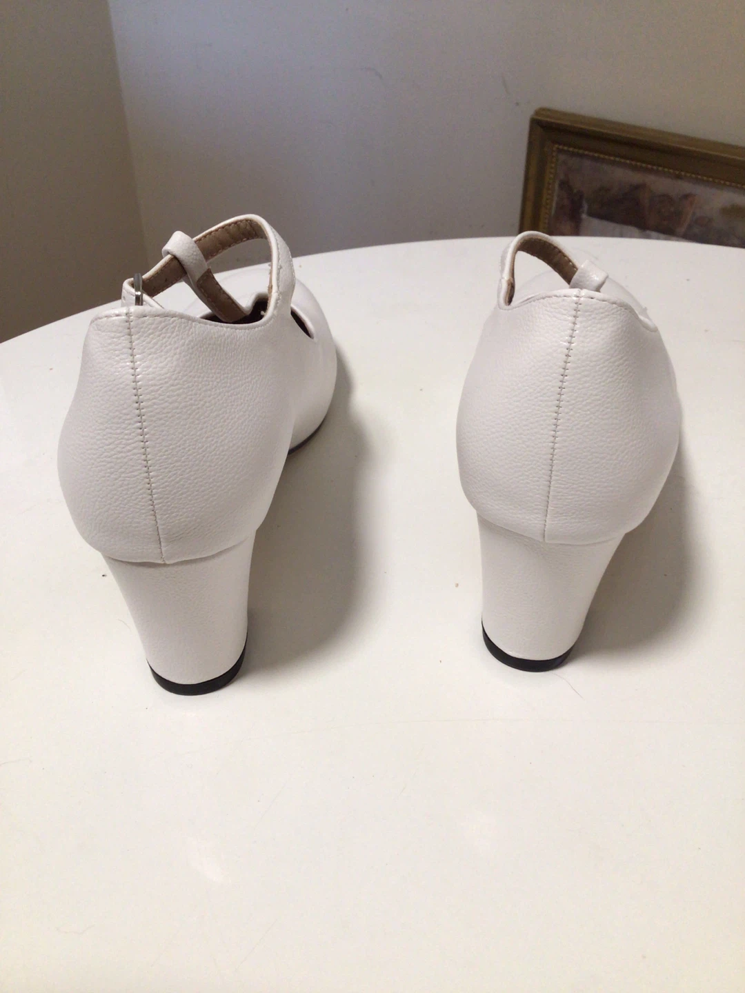 White T-Strap Heels - photo 4