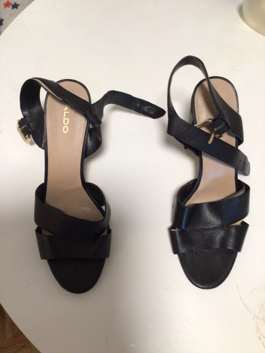 ALDO Black Block Heel Sandals