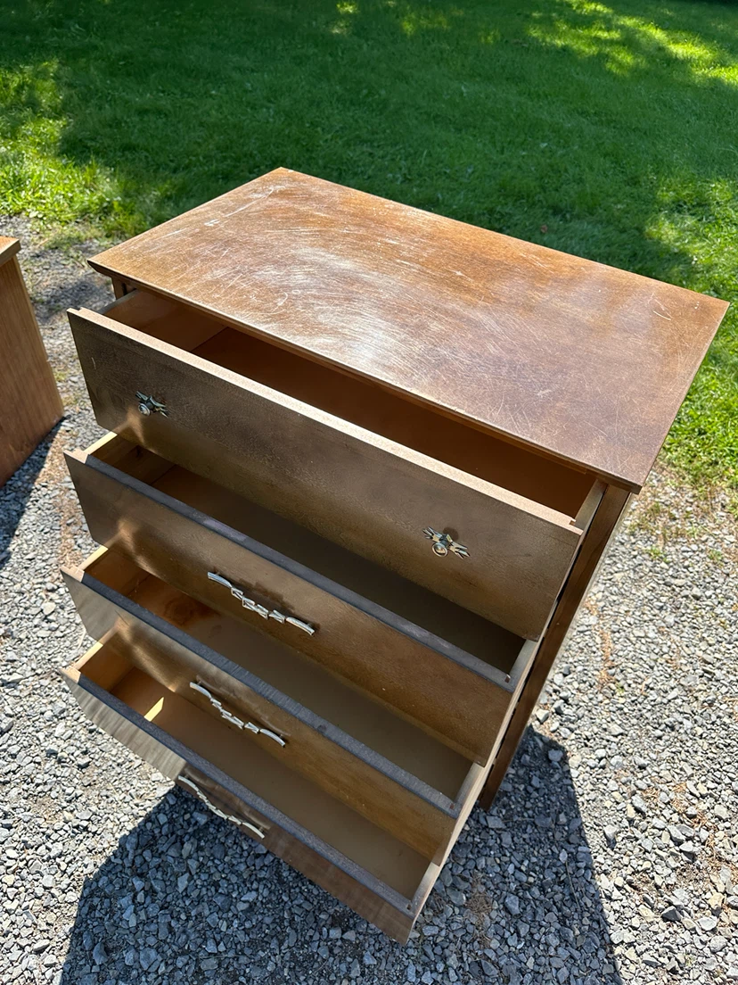 Mid Century Modern Walnut Tallboy Dresser (CAN DELIVER) - photo 5