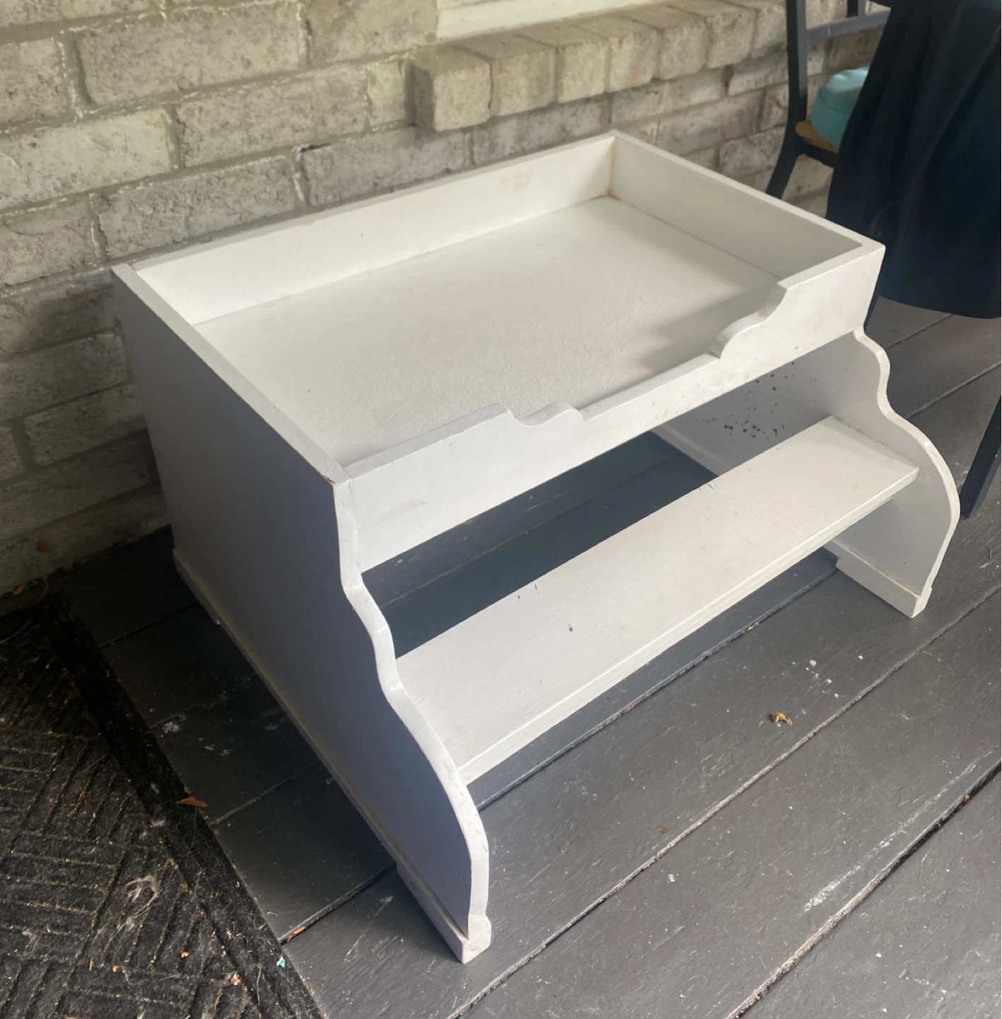 Handmade wood dog bed with step - photo 2