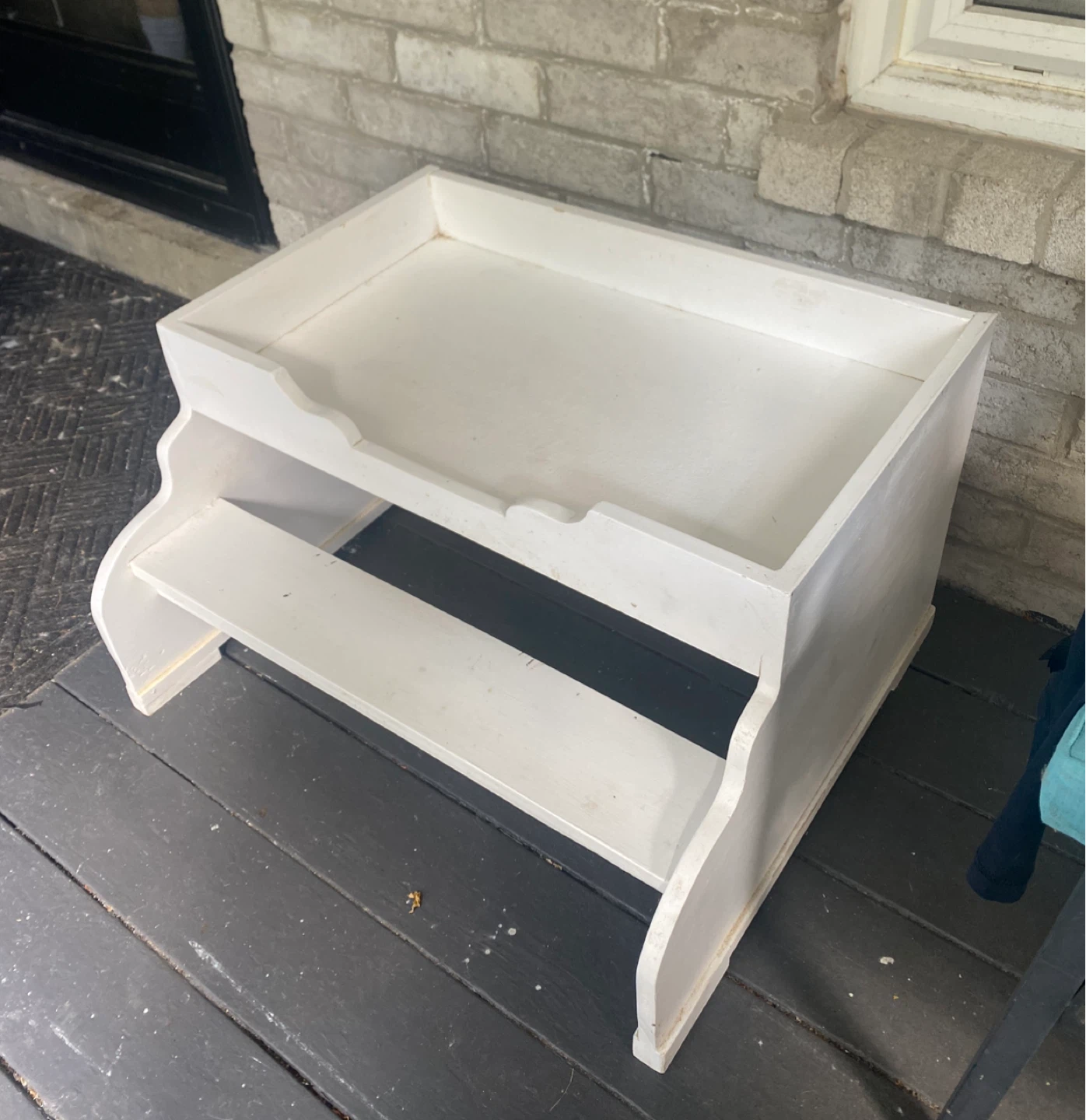 Handmade wood dog bed with step - photo 3