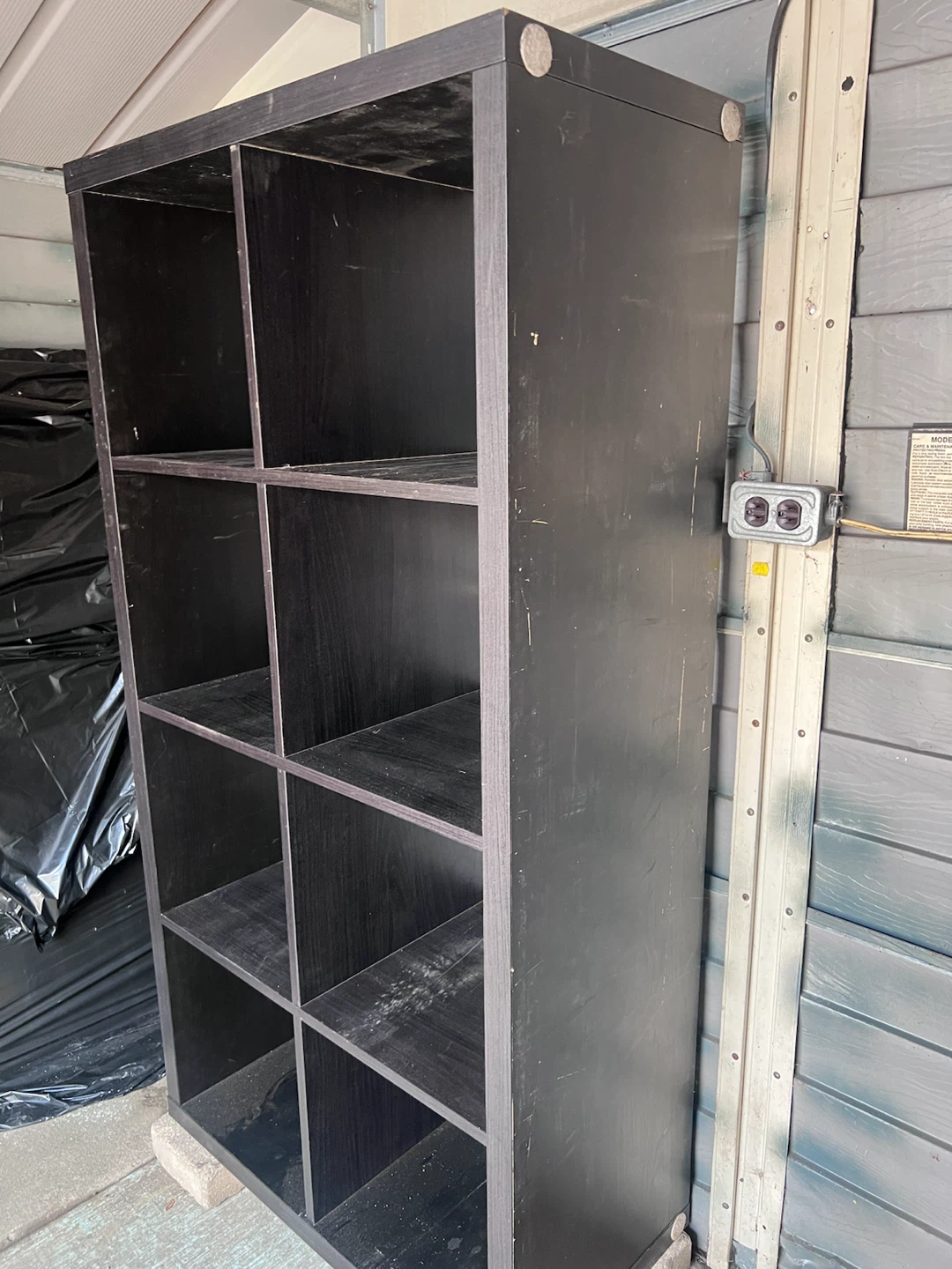 Black 8-Cube Storage Shelf Unit - photo 2