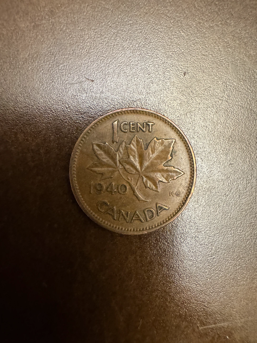 1940 Canadian 1 Cent Vintage Coin – King George VI