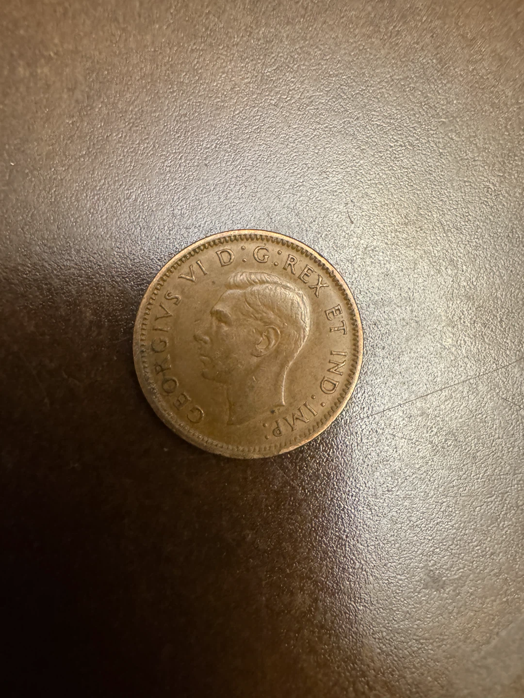 1940 Canadian 1 Cent Vintage Coin – King George VI - photo 2