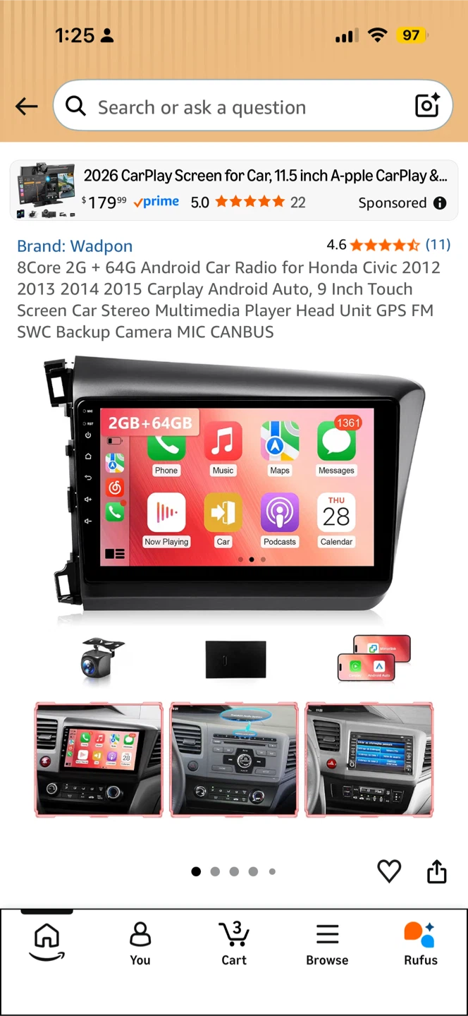 Car Stereo Multimedia Head Unit for Honda Civic 2012