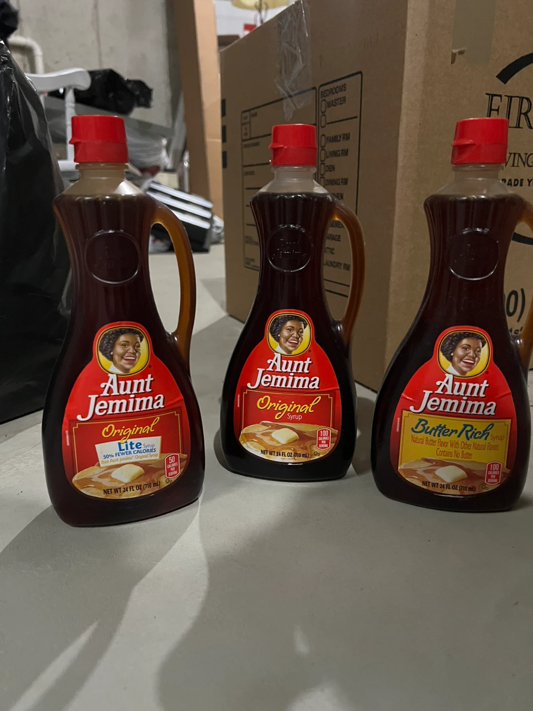 Aunt Jemima Syrup Lot - Original, Lite, Butter Rich
