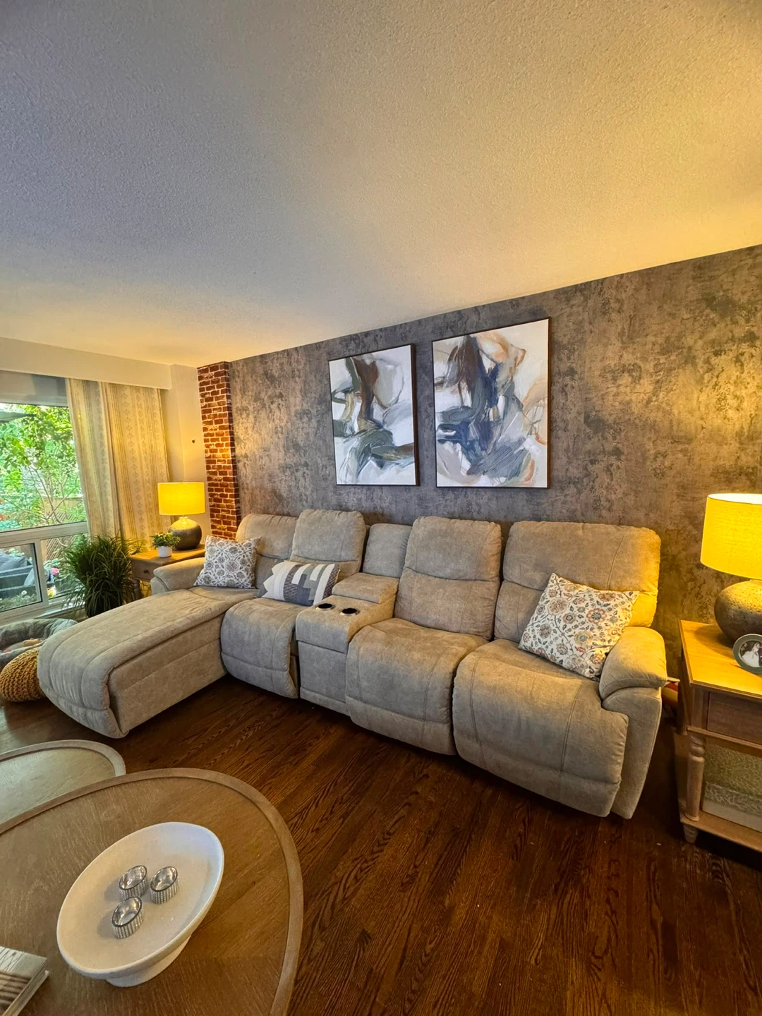 Large Sectional Recliner Sofa with Chaise - photo 2
