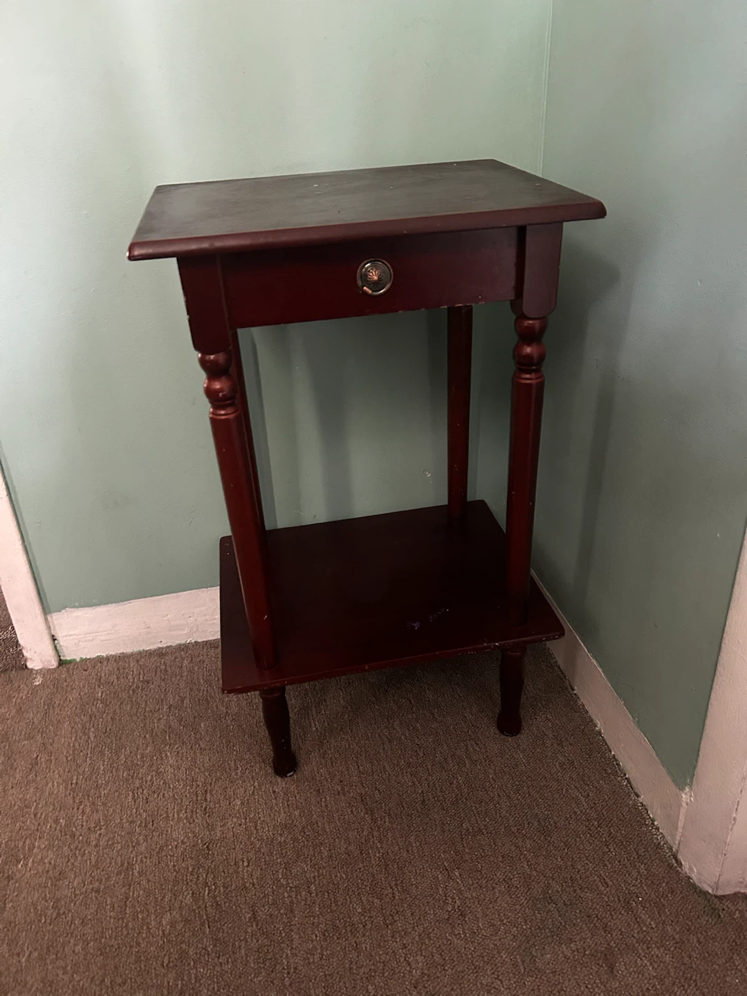 Wooden Accent Table with Drawer