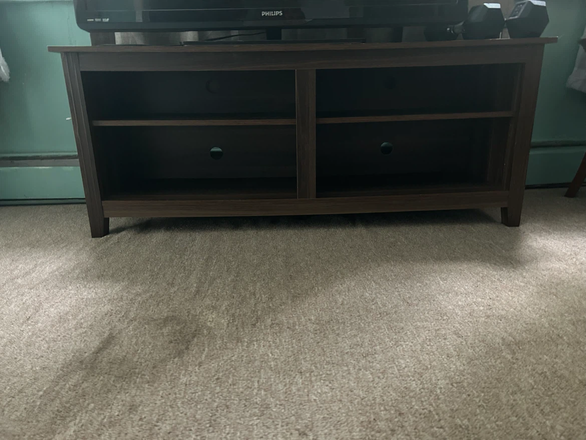 Dark Brown Media Console with Shelves