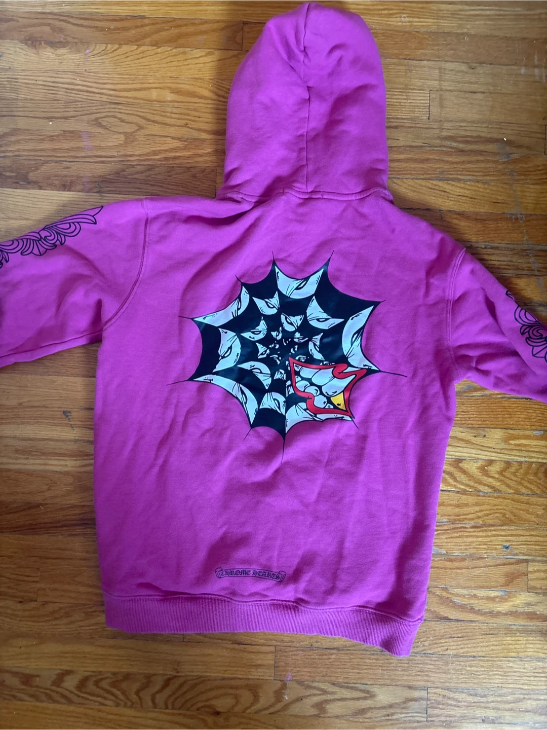 Chrome Hearts Pink Hoodie - photo 2