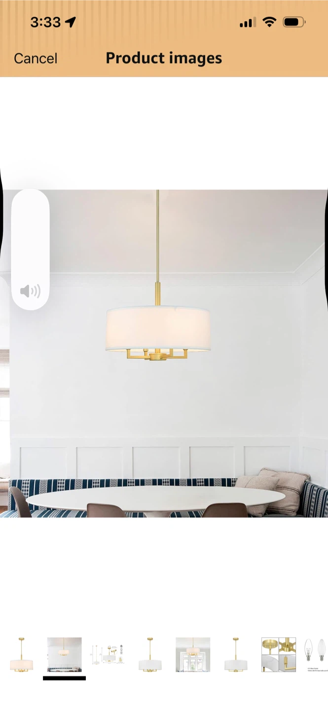 Brand New-XINBei Lighting 19" Drum Pendant Light - photo 2