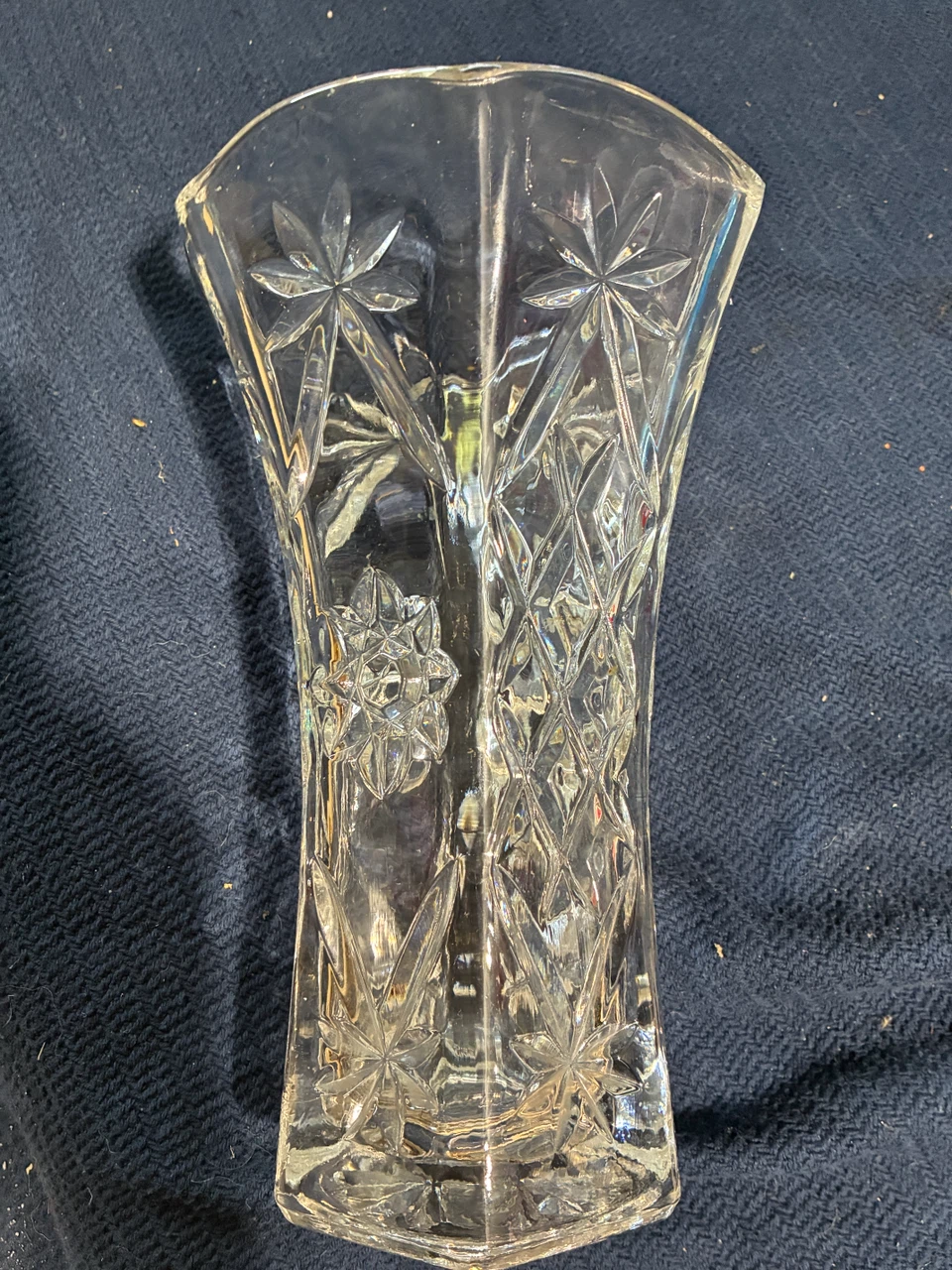 Clear Cut Glass Vase - photo 3