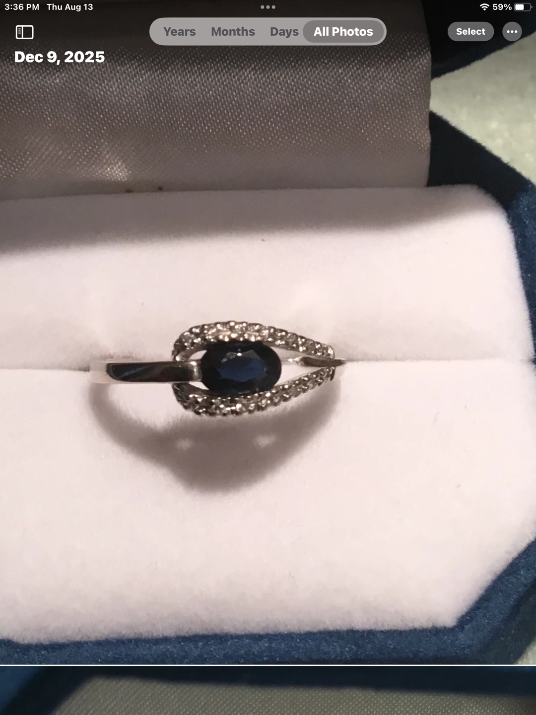 14k White Gold Sapphire and Diamond Ring - photo 4