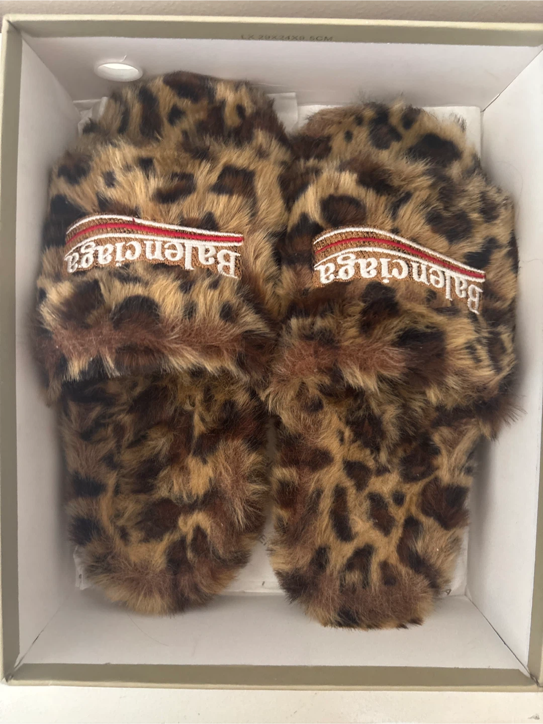 Balenciaga Leopard Print Furry Slides - Size 40