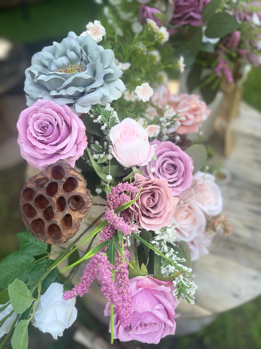 Artificial Flower Arrangement in Burlap Vase - photo 5