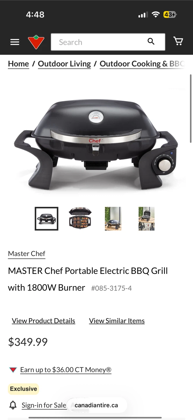 Master Chef Portable Electric BBQ Grill – 1800W - photo 3