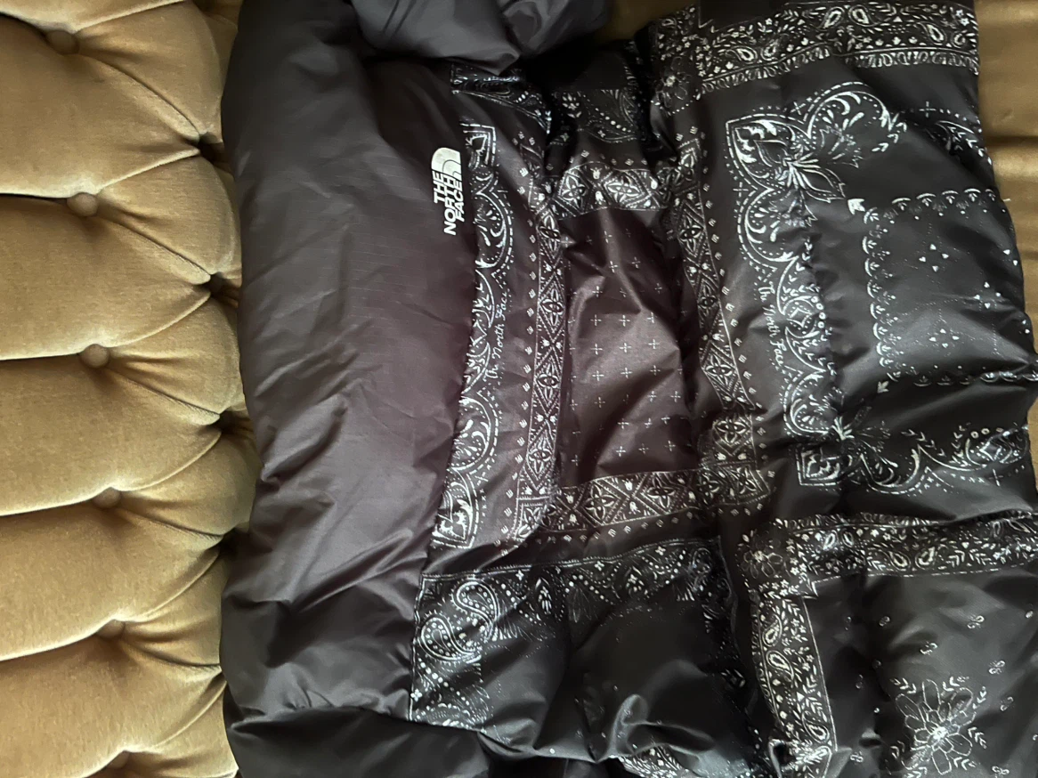 The North Face Puffer Jacket - Black Bandana Print