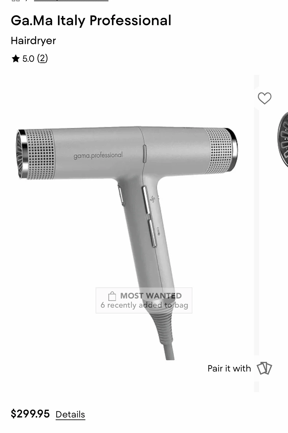 Gama Professional IQ Perfetto Hair Dryer