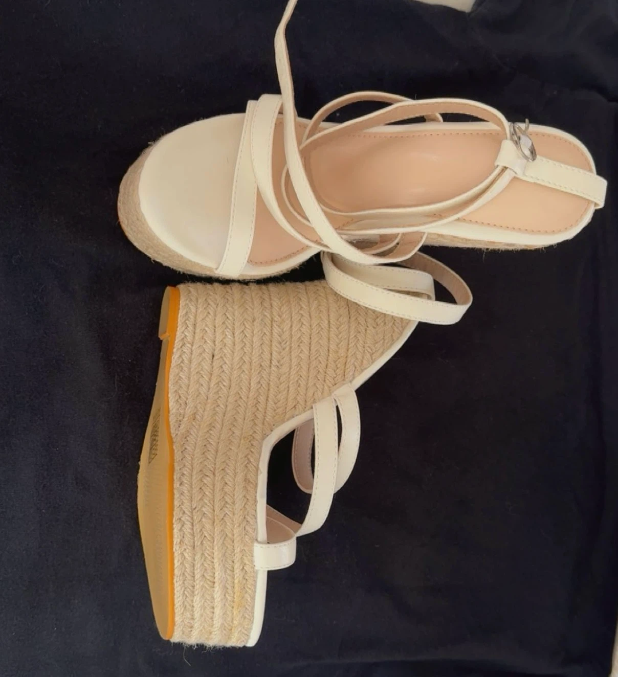 White Wedge Espadrille Sandals