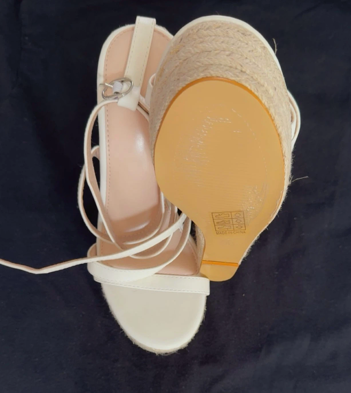 White Wedge Espadrille Sandals - photo 2