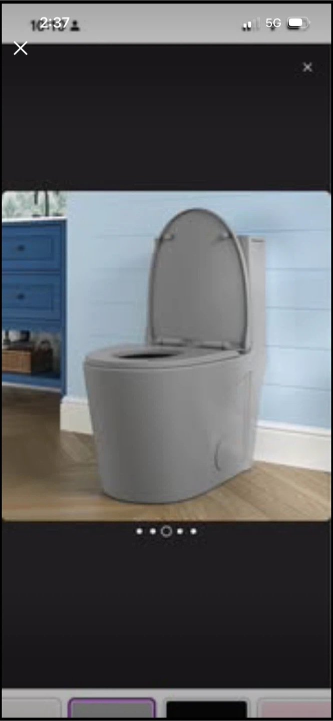 New Grey One-Piece Toilet with UF Seat - photo 3