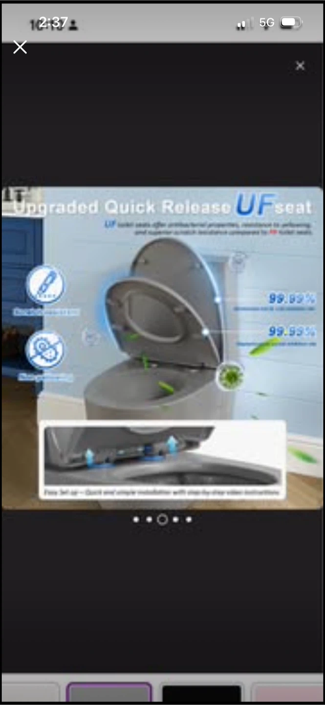 New Grey One-Piece Toilet with UF Seat - photo 4