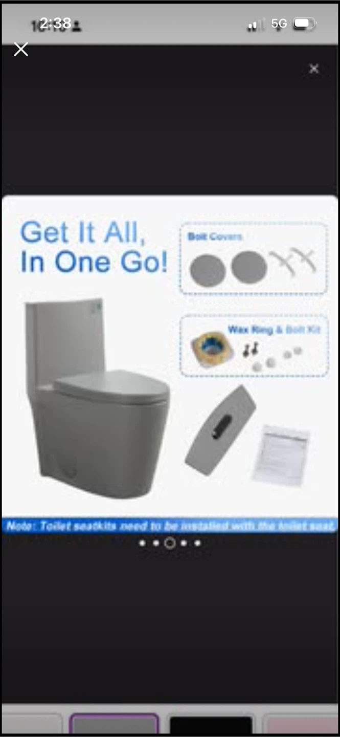 New Grey One-Piece Toilet with UF Seat - photo 5