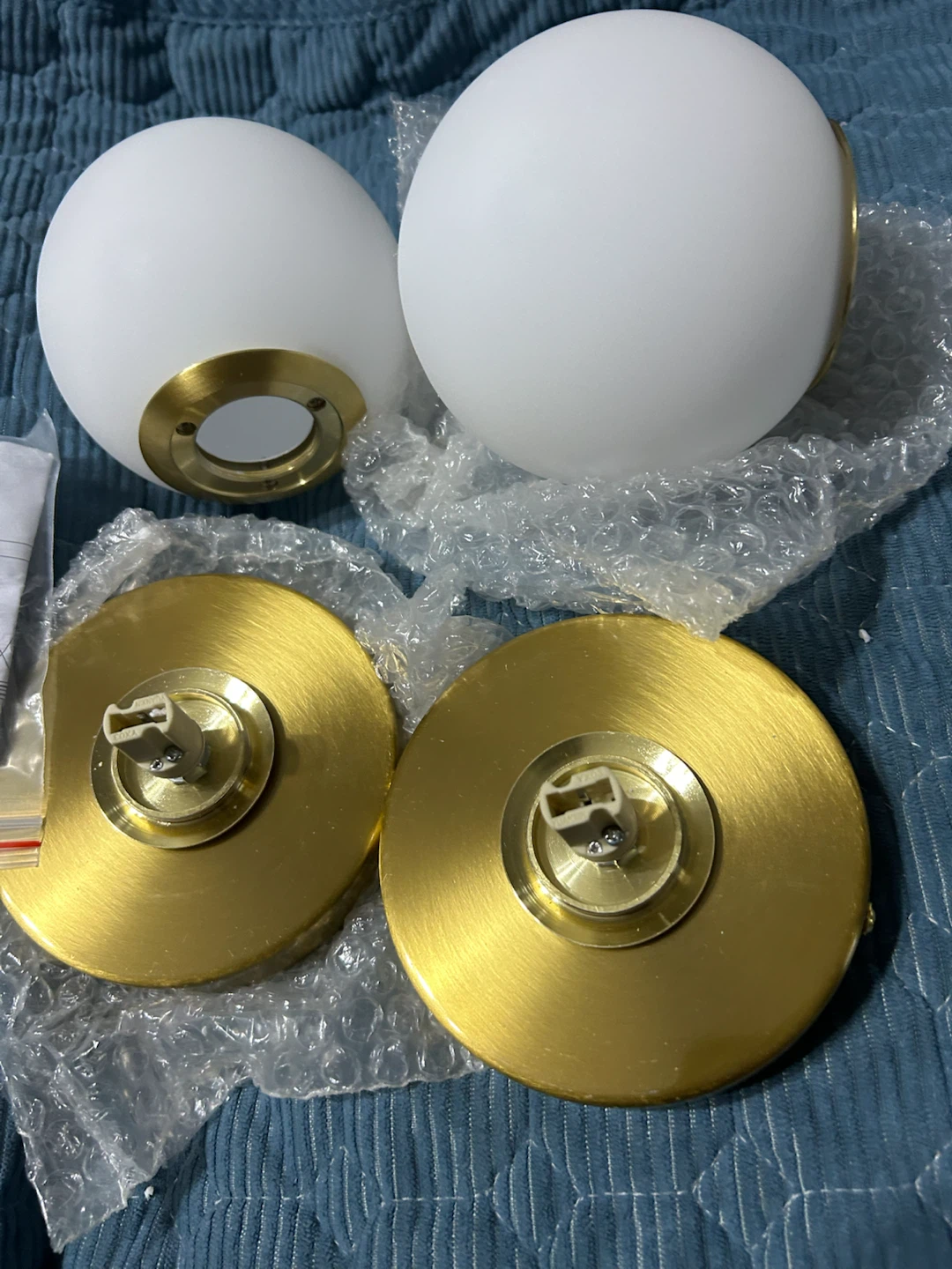 Brand New-Aoceley Globe Glass Shade Wall Sconces (2 Pack) - photo 5