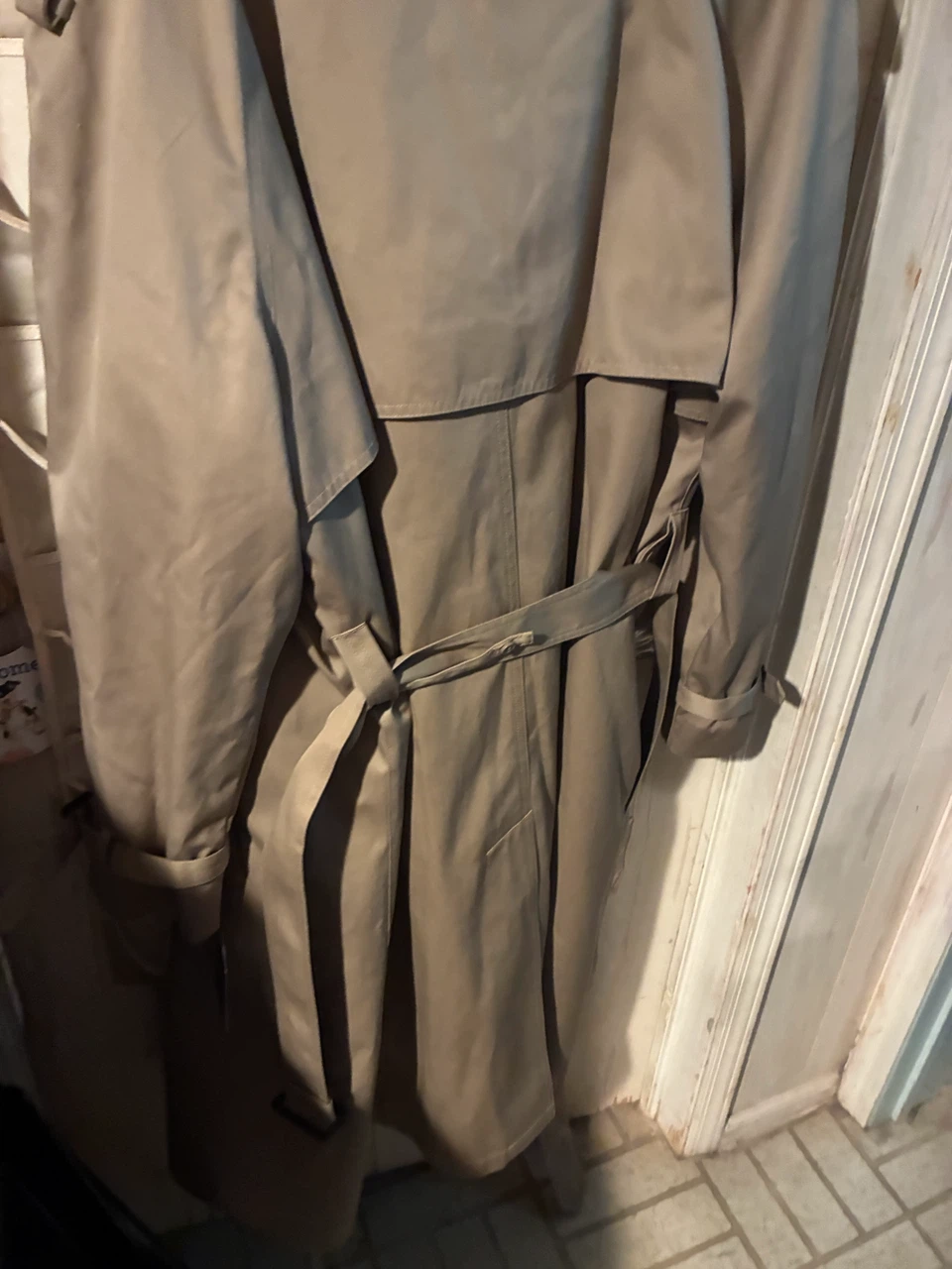 Hart Schaffner Marx Barrington Tan Trench Coat 44R
