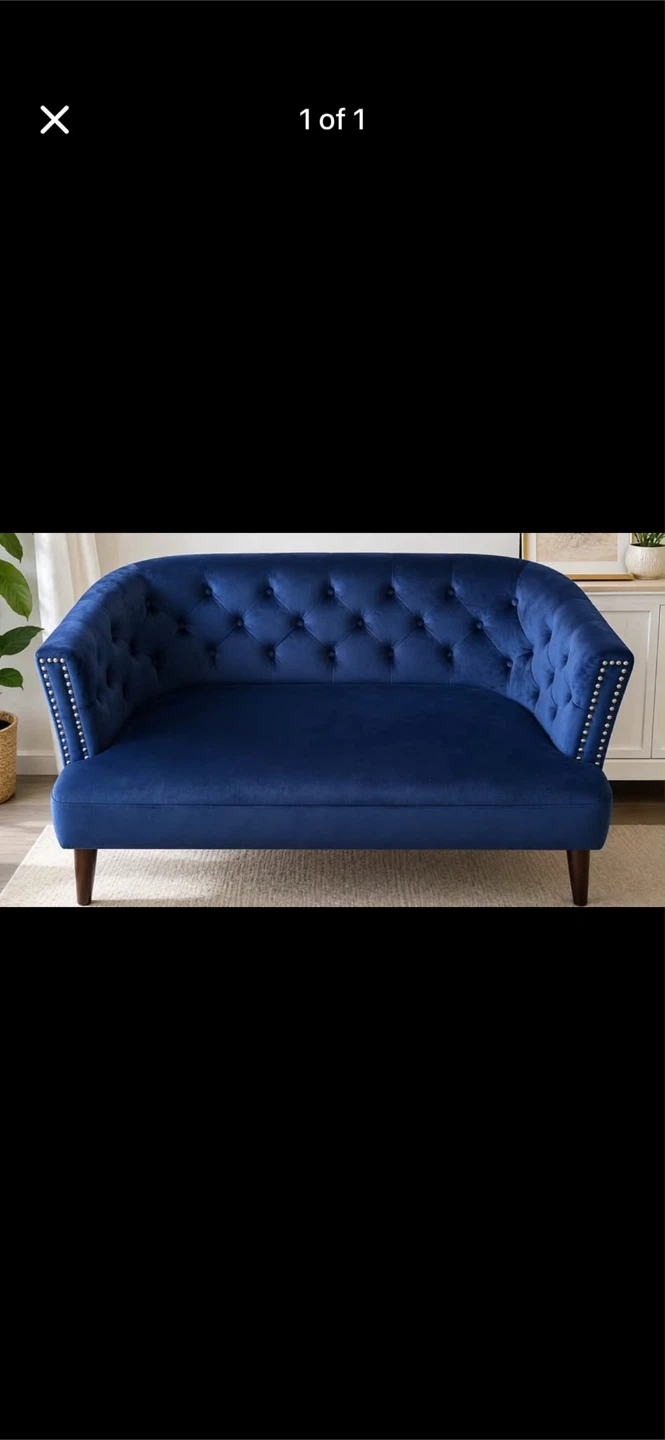 Tufted Velvet Loveseat