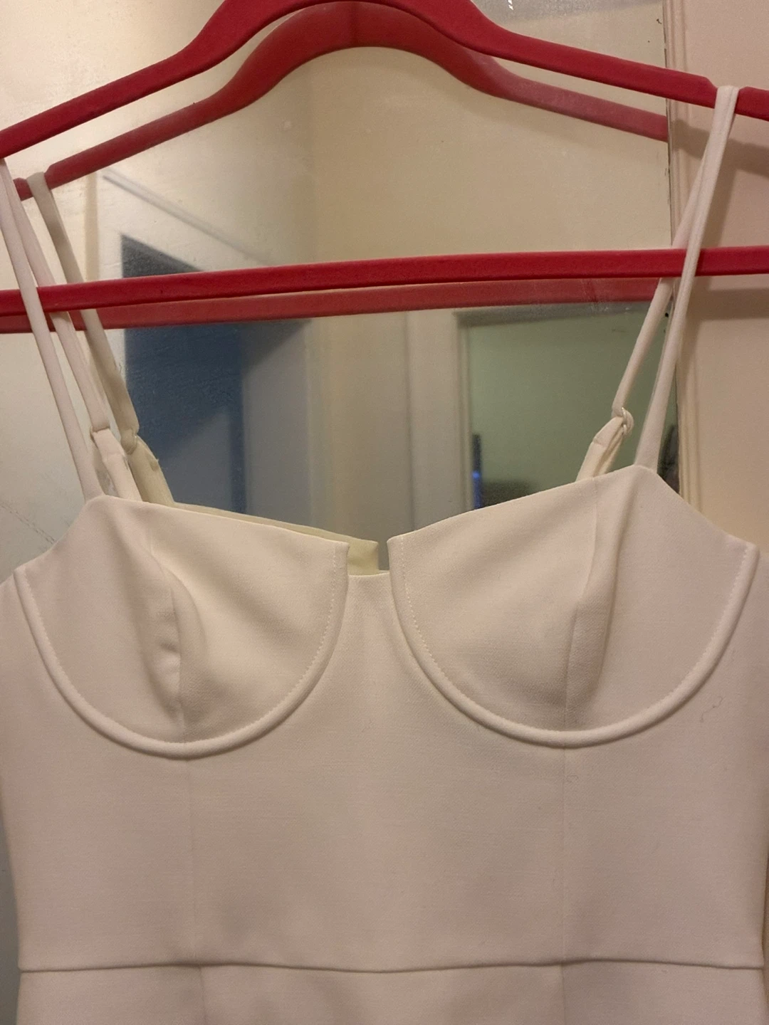White Bodycon French Connection Mini Dress Size 4 - photo 3