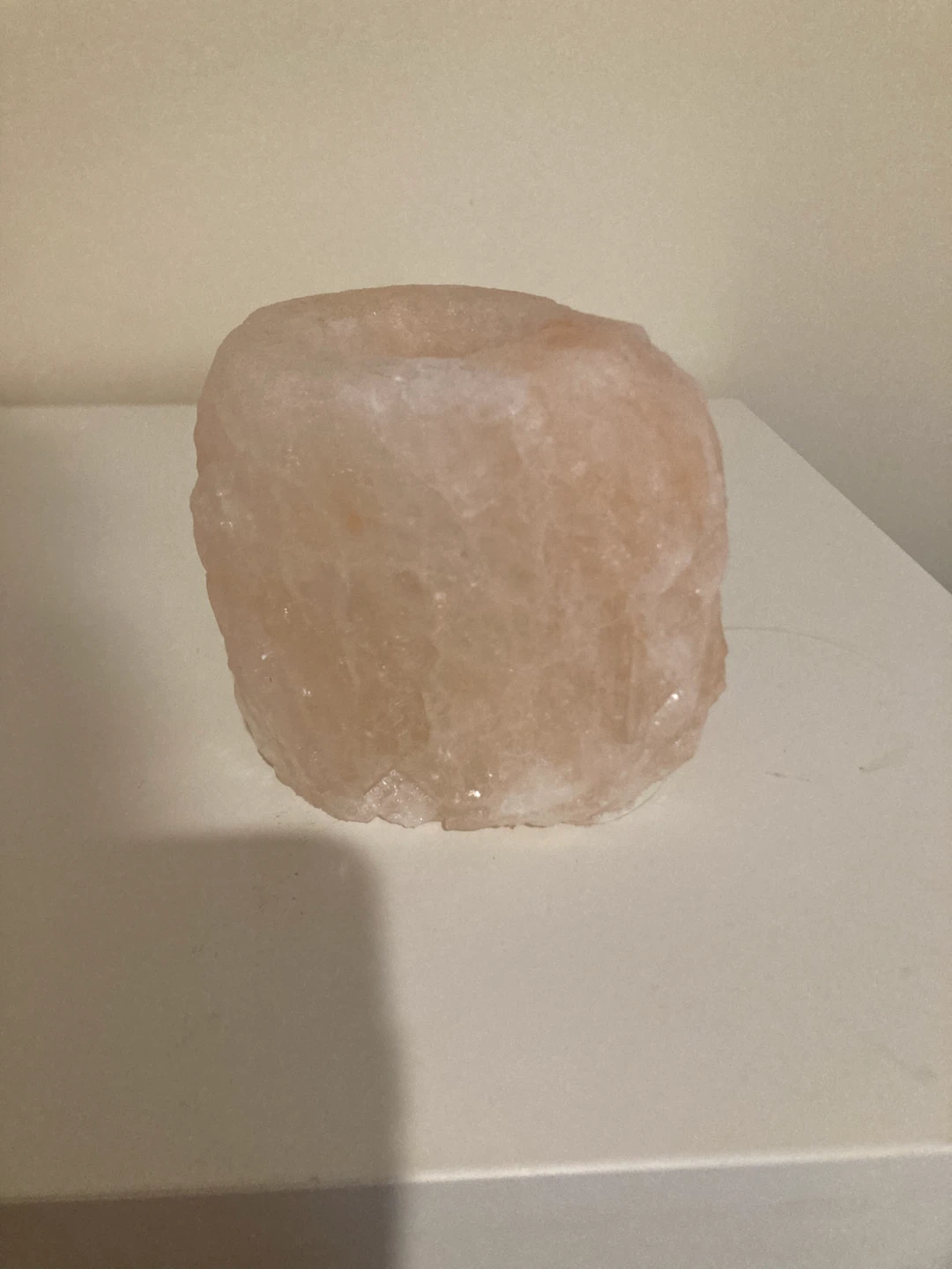 MOVING SALE : Pink Himalayan Salt Candle Holder - photo 2