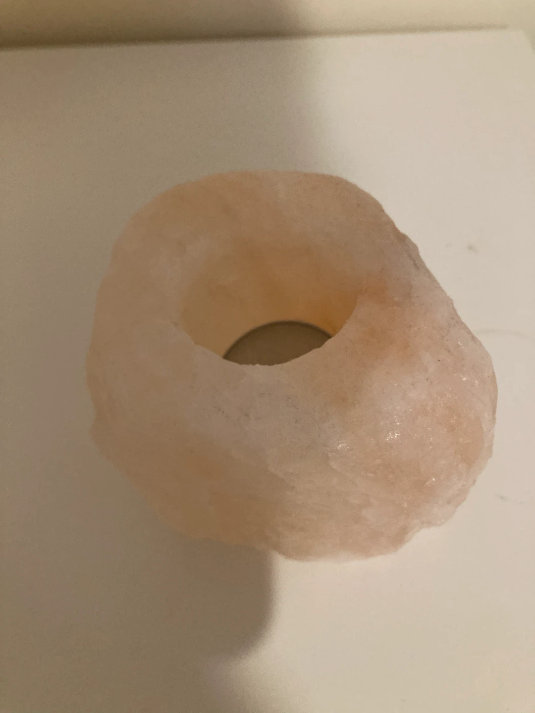 MOVING SALE : Pink Himalayan Salt Candle Holder - photo 3