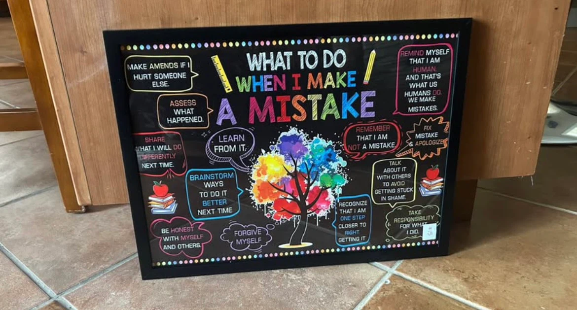 What to Do When I Make a Mistake Framed Poster