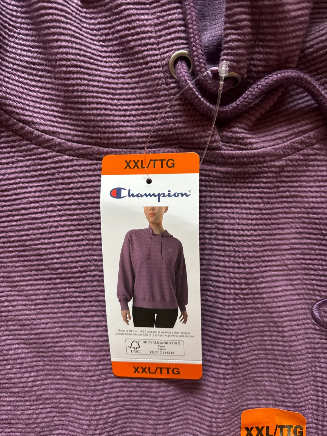 Ladies Champion Purple Hoodie XXL - photo 2