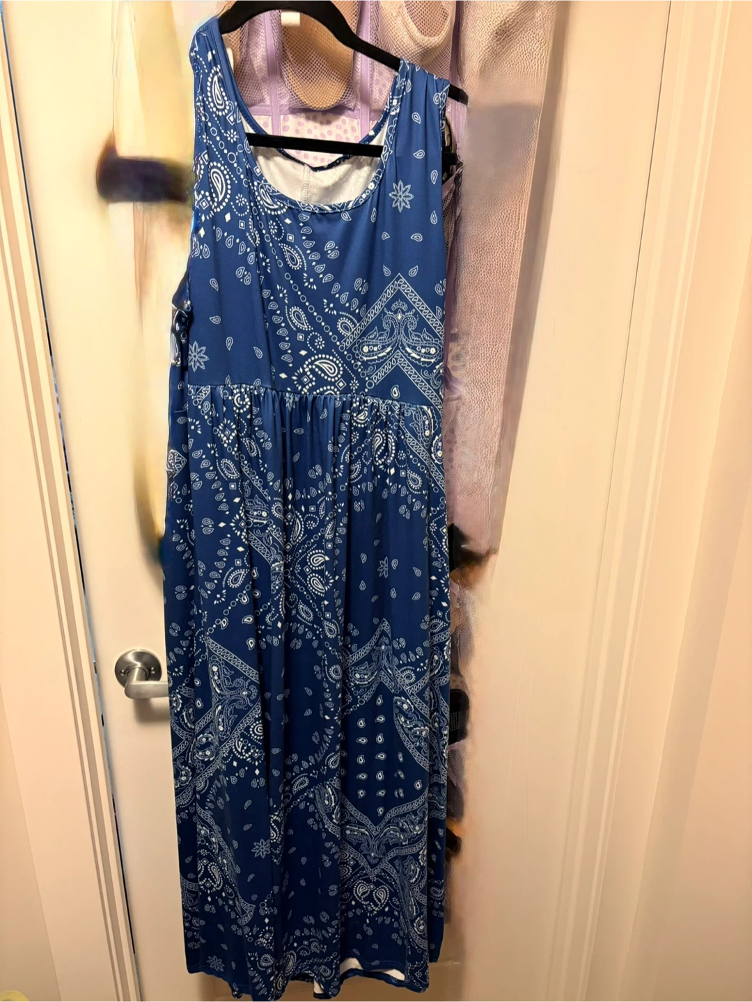 Blue Paisley Maxi Dress