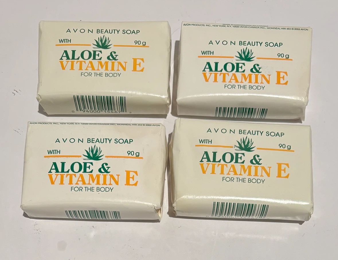 Avon Beauty Soap with Aloe & Vitamin E (4 bars)