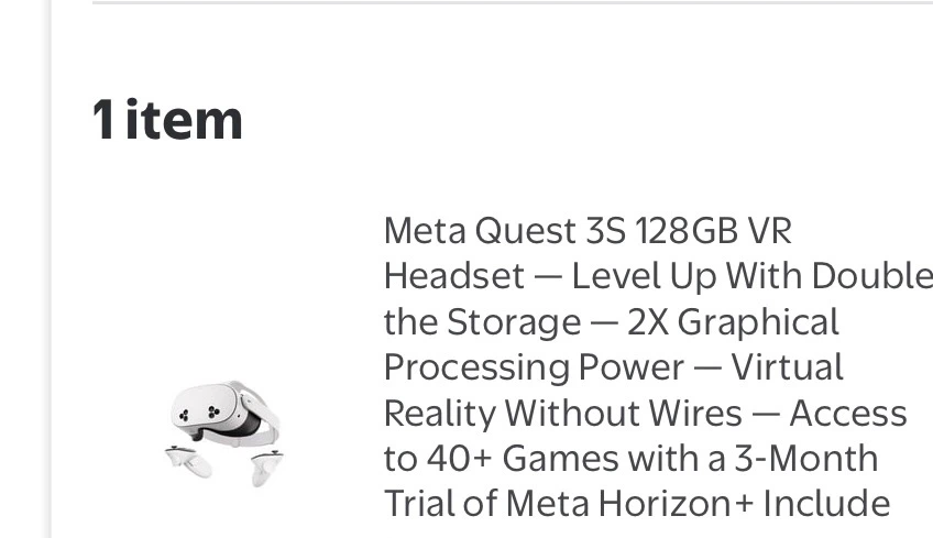 Meta Quest 3S 128GB VR Headset