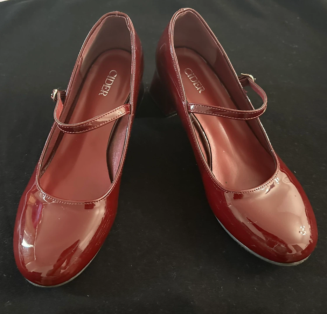 Cider Women's Mary Jane Block Heels - Red Patent - photo 2