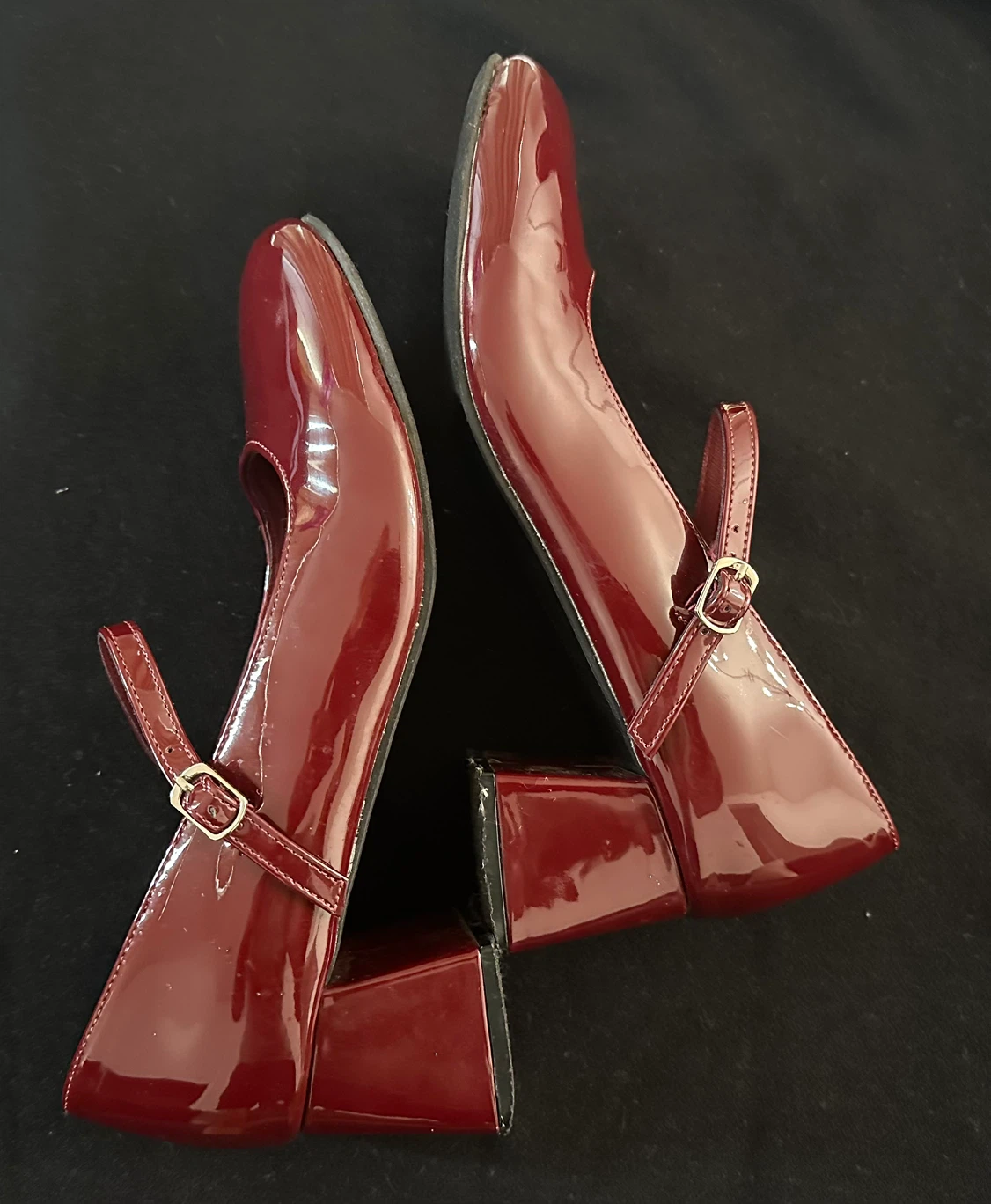 Cider Women's Mary Jane Block Heels - Red Patent - photo 3
