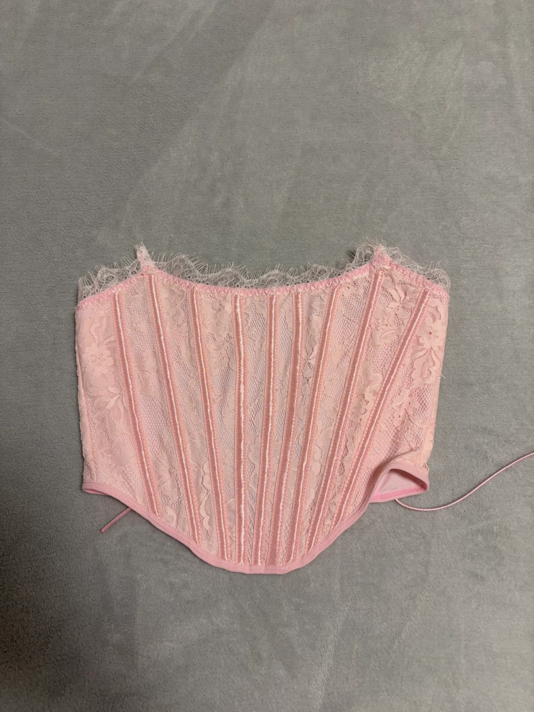 Pink Lace Corset Top