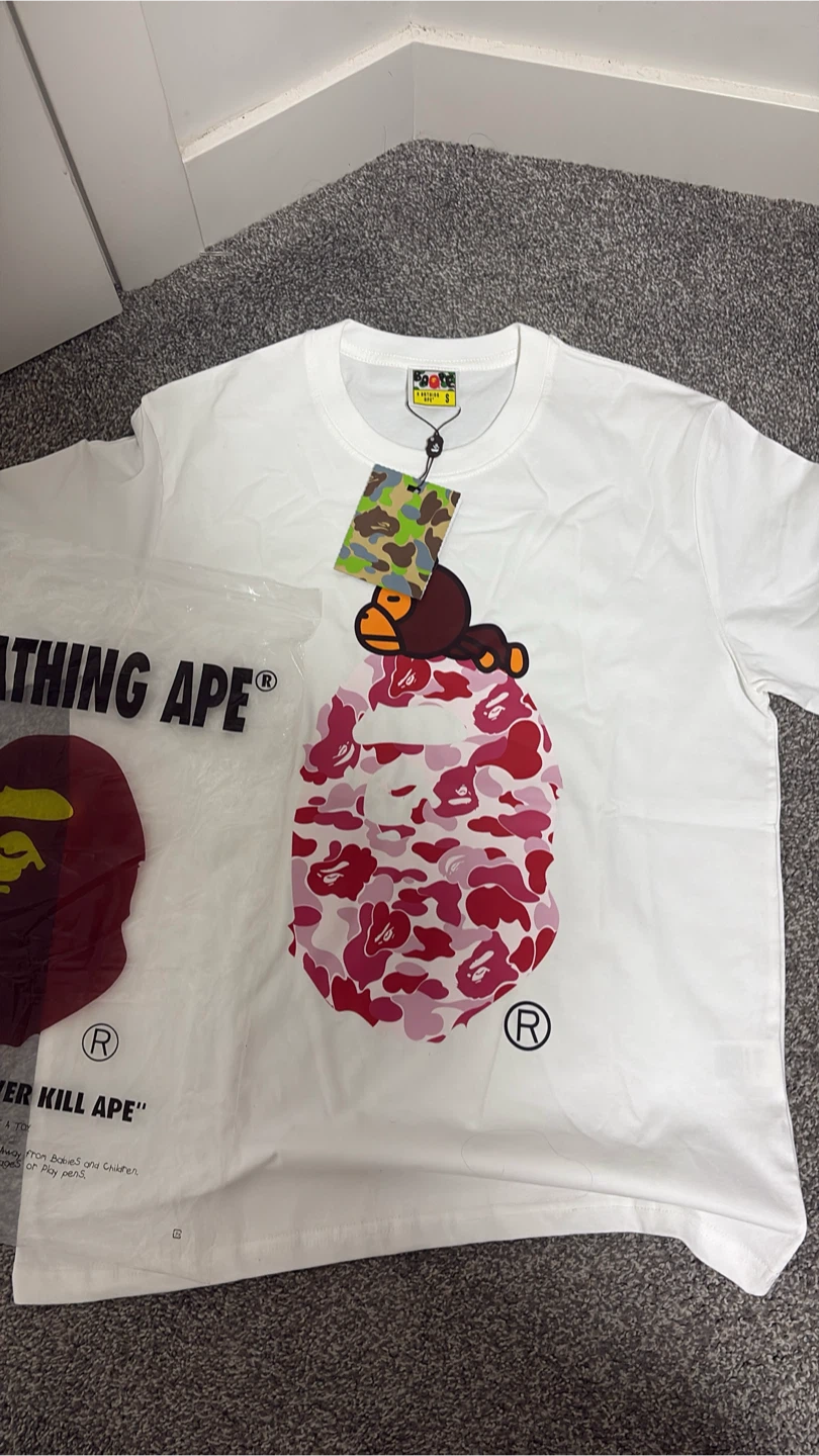 BAPE ABC CAMO PINK COLOR WAY SHIRT - photo 4